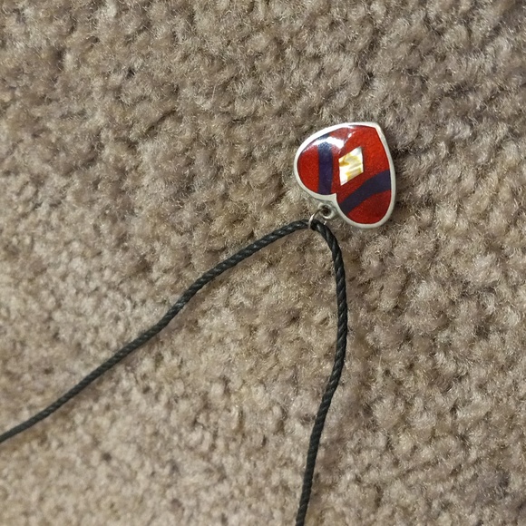 Heart necklace with inlay - Picture 2 of 4